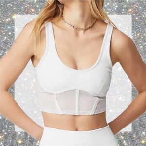 ALO Yoga Airbrush Mesh Corset Tank in White size S NWT!!!